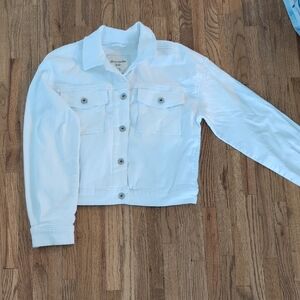 Abercrombie Kids Classic White Jean Jacket